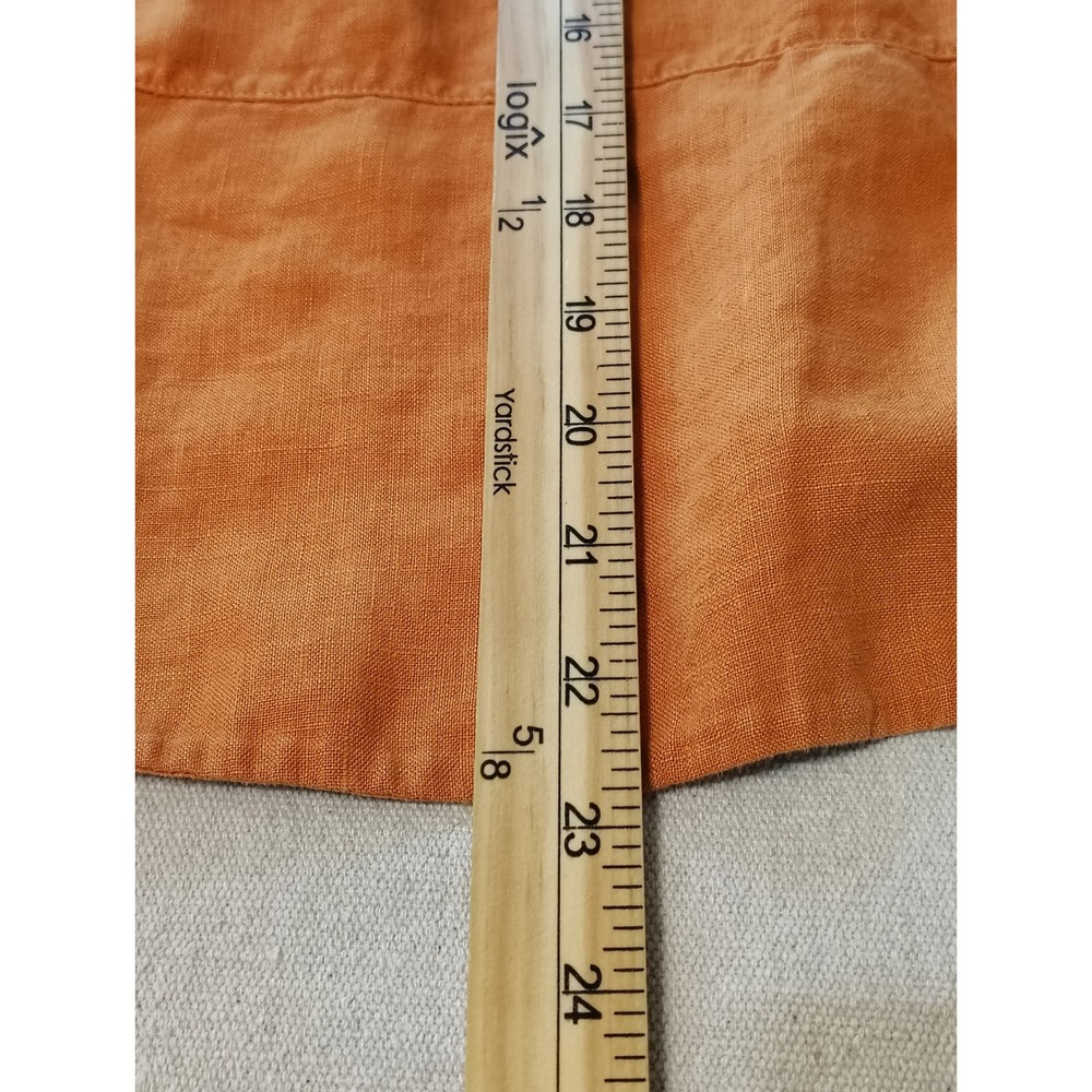 Bryn Walker Womens Rust 100% Linen Side Button Boxy Top Made in USA Small U - Picture 9 of 10